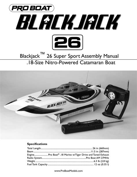 Proboat Blackjack 26 Brushless Manual Proboat Blackjack 26 Brushless Manual