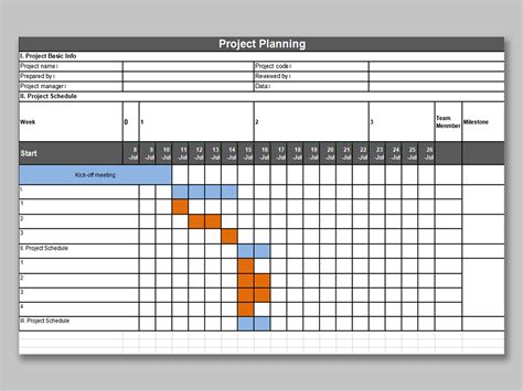 Project plan template free download