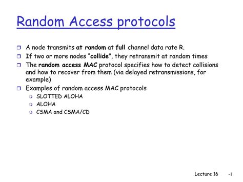Random Access Protocol In Computer Network