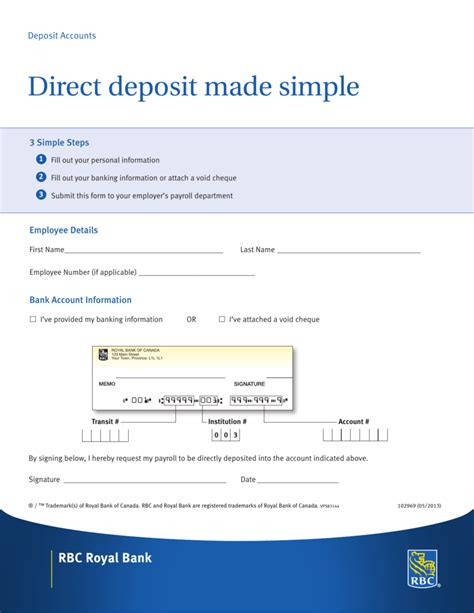 Rbc Direct Deposit Details