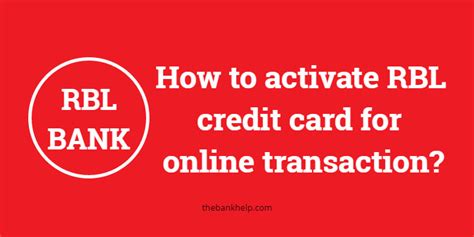 Rbl Credit Card Online Activation