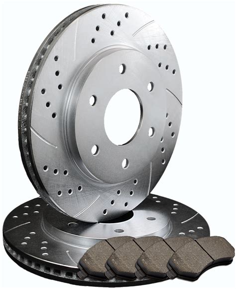 Rear Drilled Slotted Brake Rotors