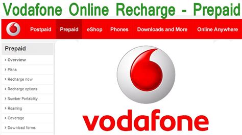 Refill Vodafone Prepaid Online