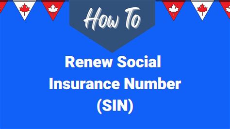Renew Social Insurance Number Online