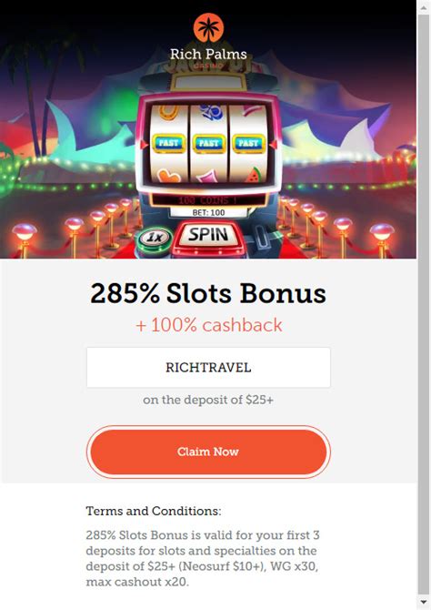 Rich Palms Casino No Deposit Bonus Code 2021