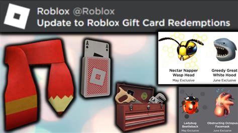 Roblox All Gift Card Items