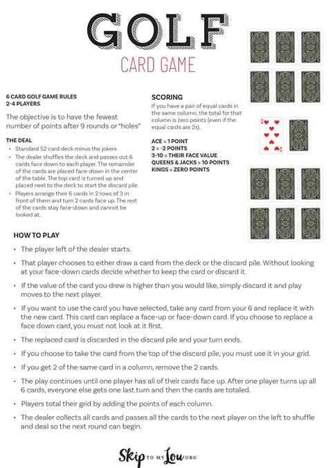 Rules For Card Game Golf