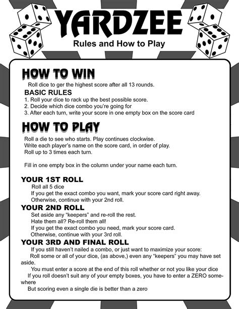 Rules For Playing Yahtzee