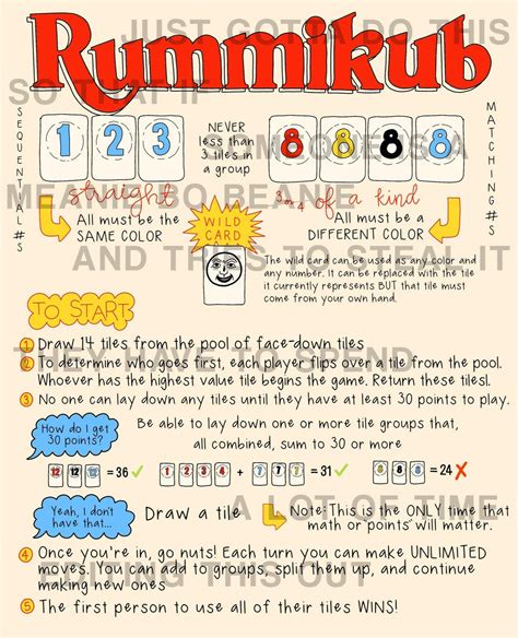 Rules For Rummikub Number Game