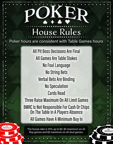 Rules Of Playing Poker In A Casino