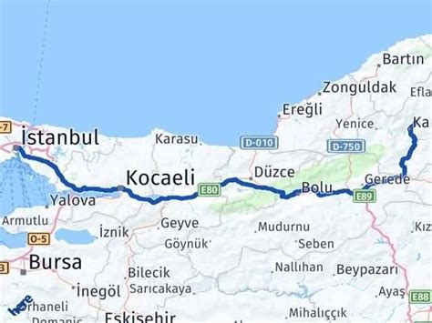 Safranbolu istanbul kaç km