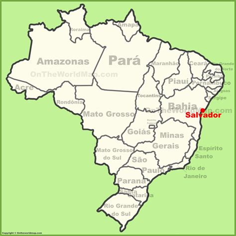 Salvador Brazil Map