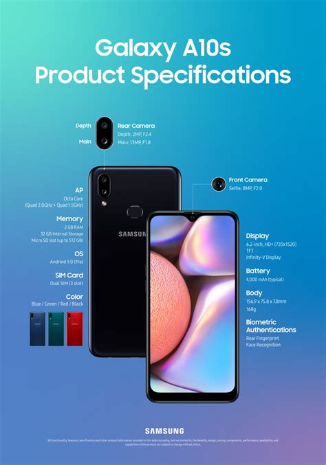 Samsung Galaxy A10 Specification