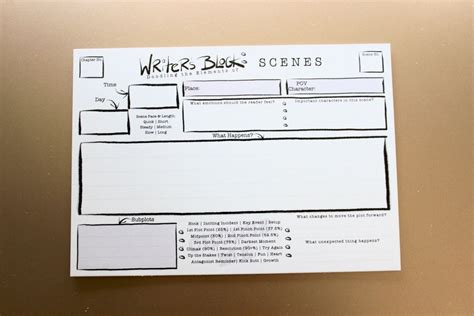 Scene Cards For Writing