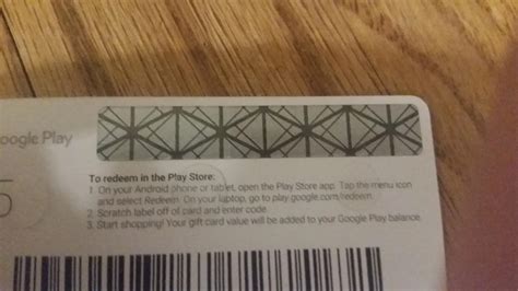Scratched Google Play Card