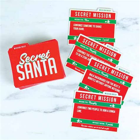 Secret Santa Card Game Secret Santa Card Game