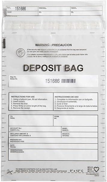 Secure Bank Deposit Plastic Bags