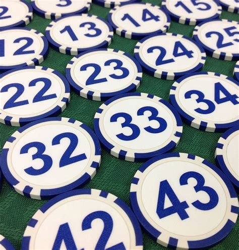 Sequentially Numbered Poker Chips