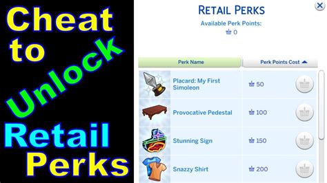 Sims 4 Retail Perks Cheat