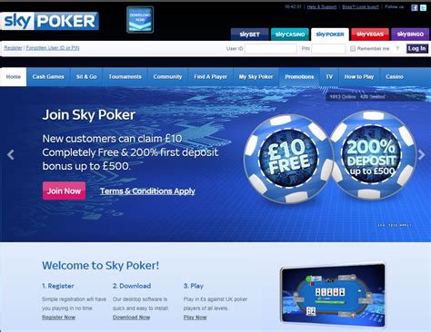 Sky Poker Home Page