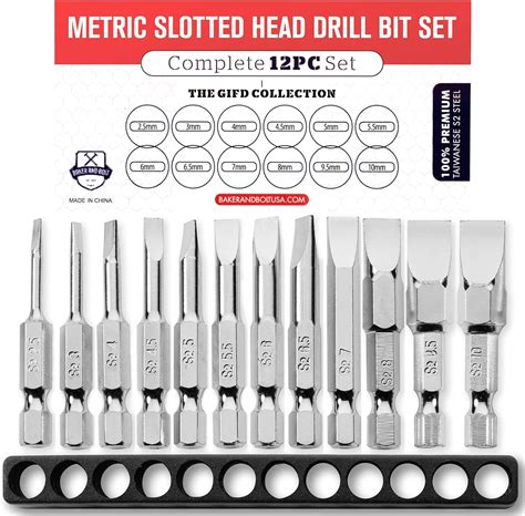 Slotted Screw Bit Sizes