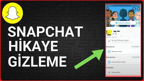 Snapchat hikaye gizleme