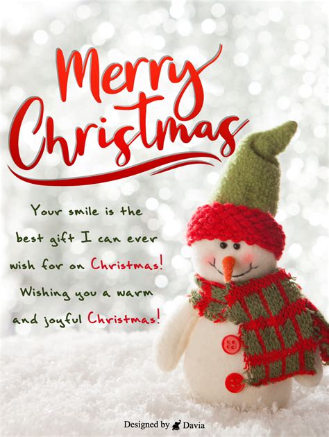 Snowman Christmas Message