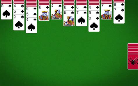 Spider solitaire bir kostyum kart oyunu