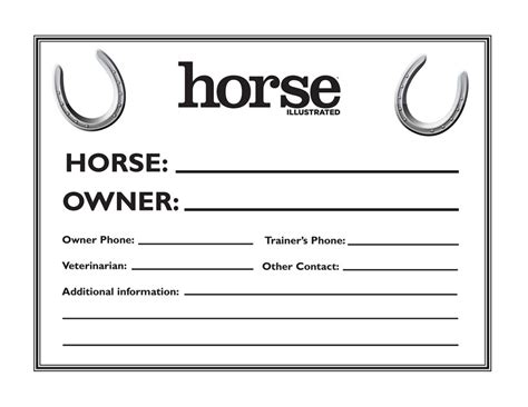 Stall Information Card