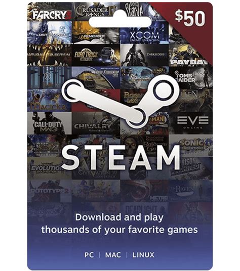 Steam Video Game Gift Card