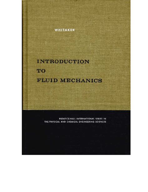 Stephen whitaker introduction to fluid mechanics pdf download