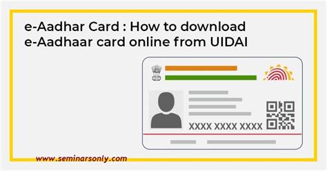 Steps To Download E Aadhar Card