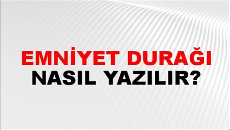 Su altında vurguna karşı kullanılan emniyet durağı