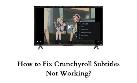 Subtitles Not Showing Crunchyroll