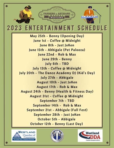 Sunset Catch Entertainment Schedule