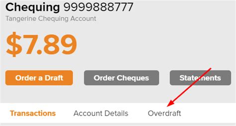 Tangerine Overdraft Protection