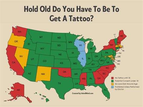 Tattoo Age Requirements By State