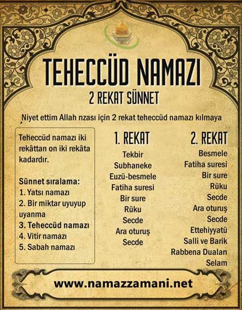 Teheccüd namazı kaç rekat