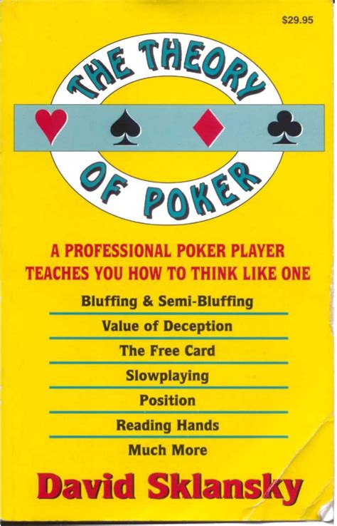 The Theory Of Poker Free Pdf