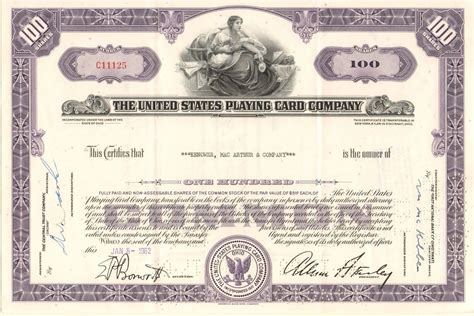 The United States Playing Card Company Stock