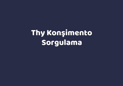 Thy konşimento