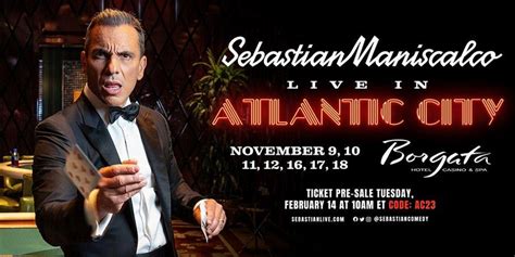 Tickets for sebastian maniscalco borgata