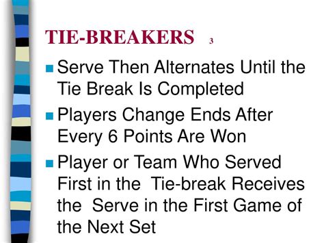 Tie Breaker Meaning