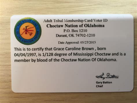Tribal Membership Card