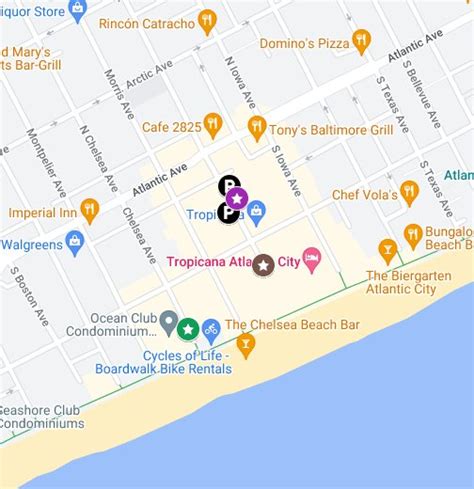 Tropicana Atlantic City Parking Map