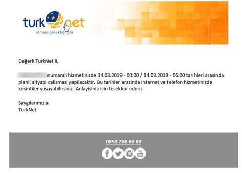Turknet bakım çalışması