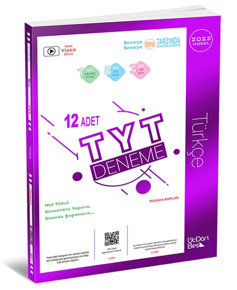 Tyt 12 li türkçe deneme üç dört beş yayınları
