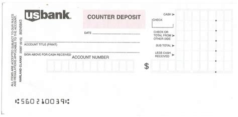 Us Bank Cash Deposits