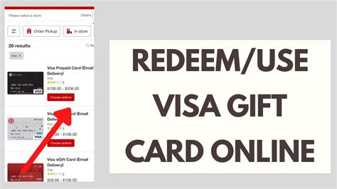 Using Visa Gift Card Online