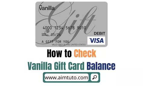 Vanilla Gift Card Balance Checker